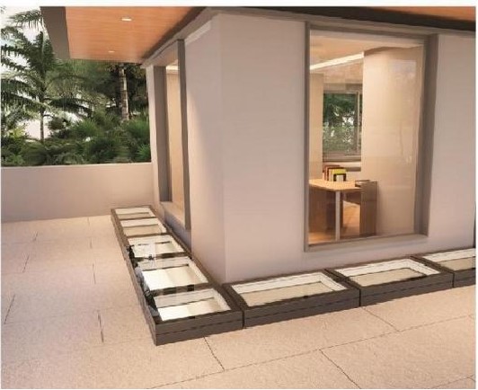 WMG series concealed frame flat roof integrated skylight