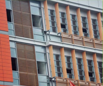 Electric shuttle shaped louvers
