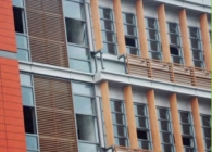 Electric shuttle shaped louvers